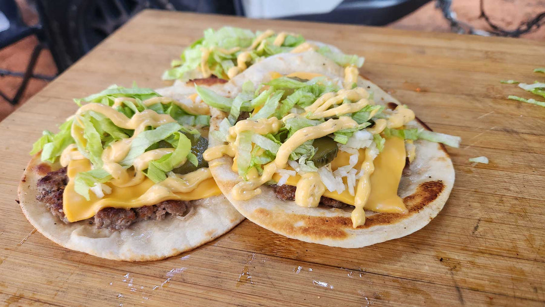 Special Burger Tacos | Easy Camping Recipe